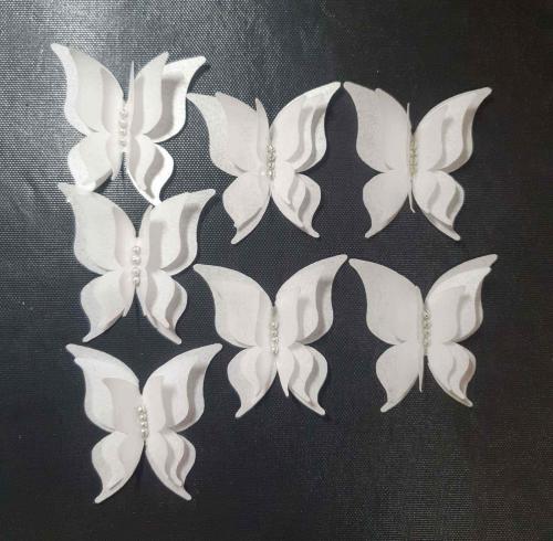 Вафельные бабочки фигурные для декора 7 шт